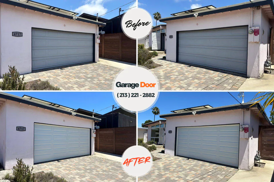 Before and after: garage door repair Jermyn, PA